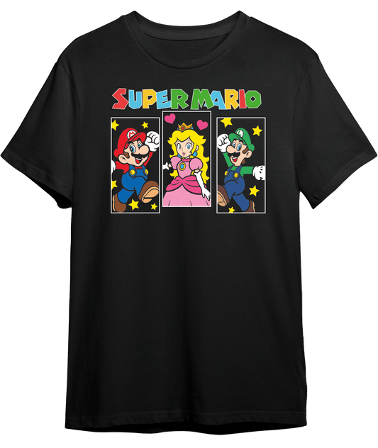 Playera Mario/Peach/Luigy - Golden Studio